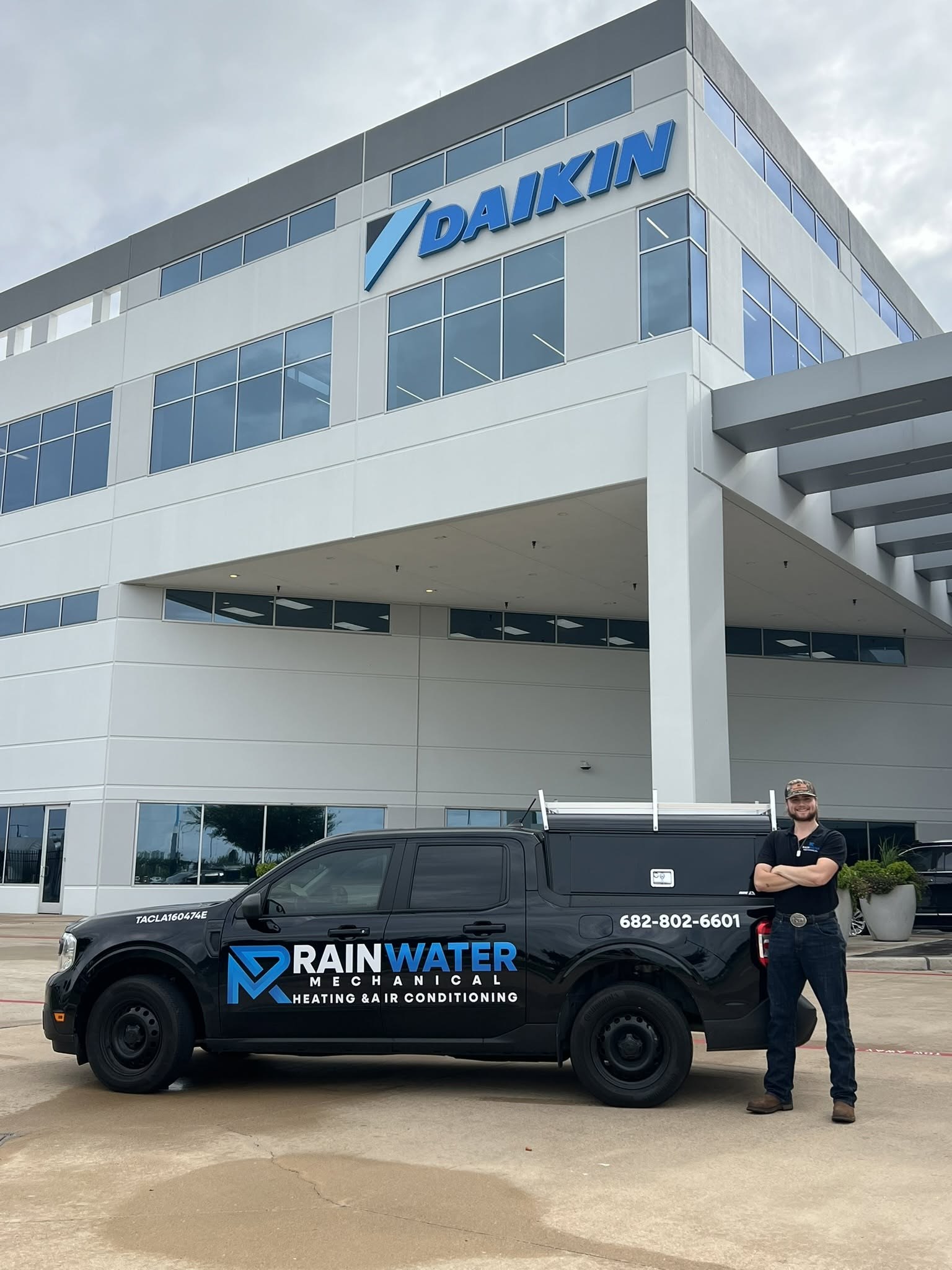 Rainwater Mechanical service vehicle with owner Coleman McCarty